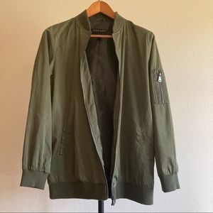 Bernardo Green Oversized Bomber Jacket Size L